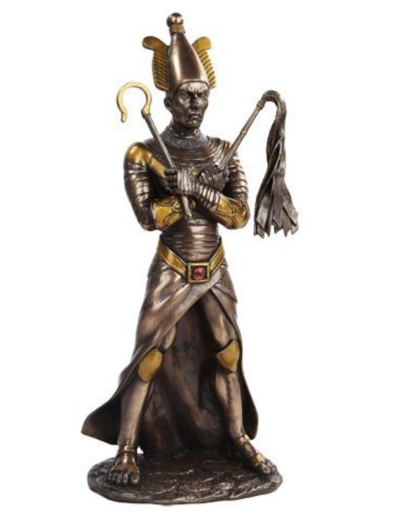 Dios Egipcio Osiris En Acabado Bronce De 28cm. www